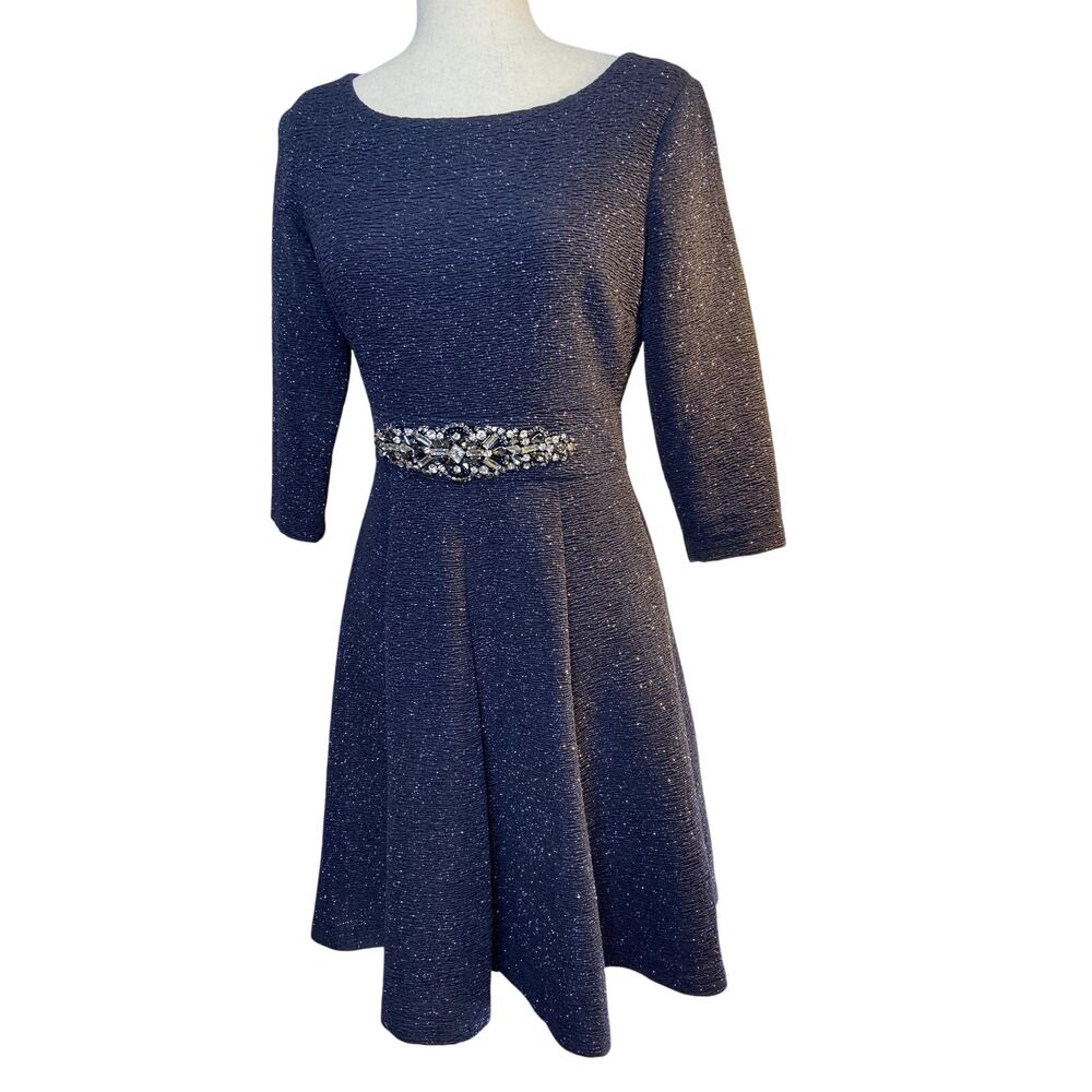 Eliza J gray sparkling‎ cocktail dress